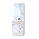 DREJA 75 sp. skříň vč. umyvadla Dreja 75 - BÍLÁ vysoký lesk
